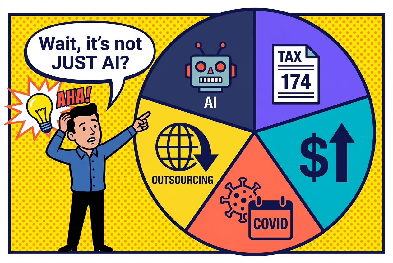 It's Not Just AI: 5 Forces Killing Tech Jobs