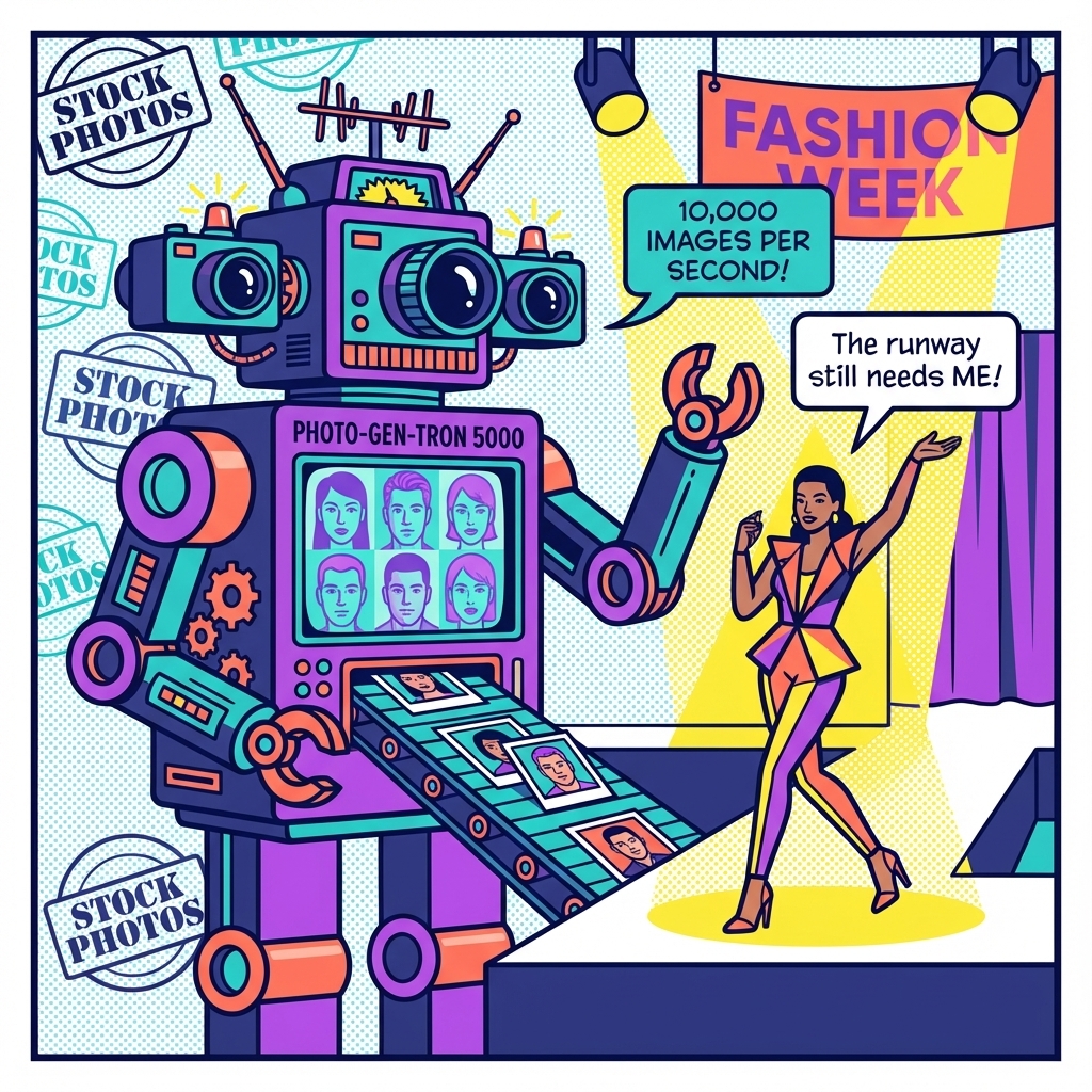 Model profession illustration