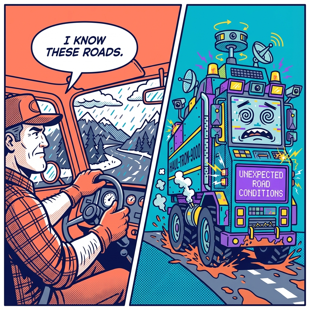 Truck Driver profession illustration